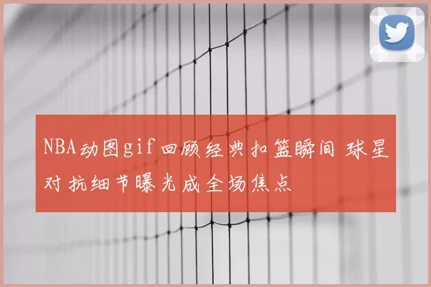 NBA动图gif回顾经典扣篮瞬间 球星对抗细节曝光成全场焦点